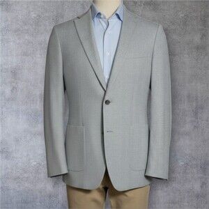 TOMMY HILFIGER Men’s Blazer 42L Gray Sport Coat Unstructured 2-Button Jacket